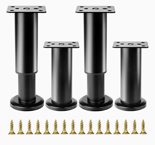 Black round matte - 4x, metal