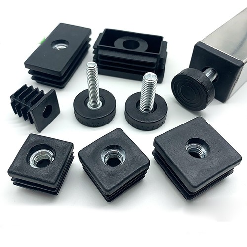 Black square tube inserts - black,